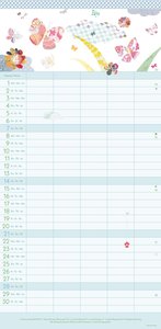 GreenLine Turnowsky 2024 Familienplaner -Wandkalender - Familien-Kalender - 22x45