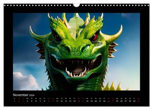 Phantasievolle Welt der Drachen (Wandkalender 2024 DIN A3 quer), CALVENDO Monatskalender
