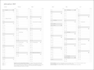 Diario Wochen-Kalenderbuch A5. Schwarzer Terminkalender 2023. Buch-Kalender mit Lesebändchen und Gummiband. Taschenkalender zum Planen von Terminen