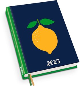 Zitrone 2025 - Doodle Art Taschenkalender  - Terminplaner mit Wochenkalendarium - Format 11,3 x 16,3 cm