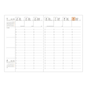 MARK'S 2021/2022 Taschenkalender A6 vertikal, Flower Pattern, Magenta