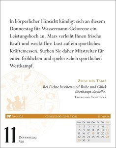 Wassermann Sternzeichenkalender 2023: Tagesabreißkalender. Mini-Tischkalender 2023 mit täglichem Horoskop. Kleiner Kalender mit täglichem Blick in die Sterne.