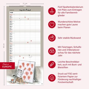 Jacob Familienplaner für Katzenliebhaber 2026