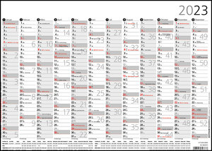 Plakatkalender 12 Monate 2023 - 42x29,7 cm - gerollt - mit Arbeitstage- und Wochenzählung - Posterkalender - Jahresplaner - 939-6111