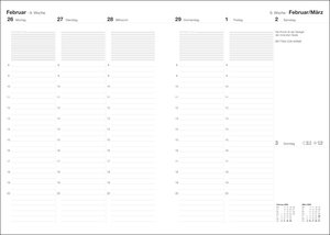 Roter Terminer A5. Schicker Terminkalender 2024 mit hochwertigem Struktureinband. Buch-Kalender mit Lesebändchen. Wochenplaner 2024 mit 152 Seiten. Taschenkalender zum Planen von Terminen.