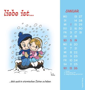liebe ist... 2025 - Postkarten-Kalender - Kalender-mit-Postkarten - zum-raustrennen - 16x17