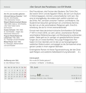 Literatur Tagesabreißkalender 2026 - Kulturkalender - Autoren, Werke, Hörbücher