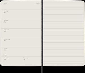 Moleskine 12 Monate Wochen Notizkalender Deutsch 2025, Pocket/A6
