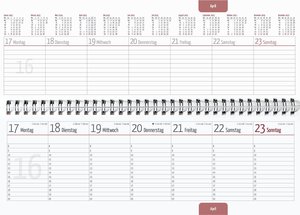 Tisch-Querkalender Style Dschungel 2023 - Büro-Planer 29,7x10,5 cm - Tisch-Kalender - 1 Woche 2 Seiten - Ringbindung - Alpha Edition