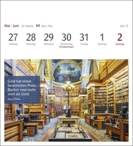 Die Welt der Bücher Postkartenkalender 2024. Von den schönsten Bibliotheken bis zum gemütlichen Lesesessel - ein Fotokalender für Bücherfreunde. 53 Postkarten in einem Kalender