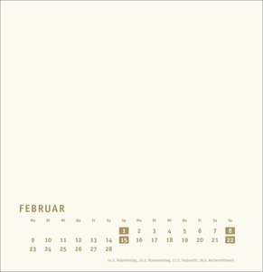 Premium-Bastelkalender gold groß 2026