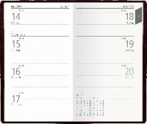 Taschenplaner bordeaux 2023 - Bürokalender 9,5x16 cm - 112 Seiten - 1 Woche auf 2 Seiten - separates Adressheft - faltbar - Notizheft - 560-1011