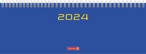 Wochenkalender, Tischkalender, 2024, Modell 772, Karton-Einband, blau