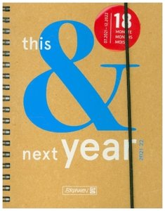 Schülerkalender 2021/2022 (18 Monate) This&Next  A6, Recyclingleder-Einband