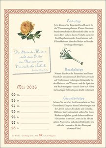 Was Großmutter noch wusste Wochenkalender 2023. Ein Kalender voll nützlicher Tipps für Garten, Haushalt und Gesundheit. Schön gestalteter Bildkalender 2023.