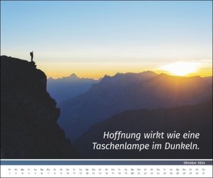 PAL-Lebensfreude-Inspirationen-Kalender 2024: Wandkalender zum Aufhängen, wunderschöne Landschaftsmotive mit motivierenden und positiven Gedanken. 55 x 46 cm