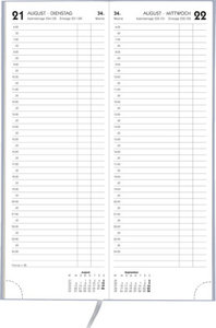Tagevormerkbuch Recycling 2023 - Bürokalender 10,4x29,6 cm - 1 Tage auf 1 Seite - Recyclingpapier - mit Eckperforation und Leseband - 808-0703