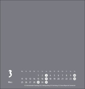Bastelkalender 2024 anthrazit mittel. Blanko-Kalender zum Basteln mit extra Titelblatt für eine persönliche Gestaltung. Foto- und Bastelkalender 2024. Format 21 x 22 cm.