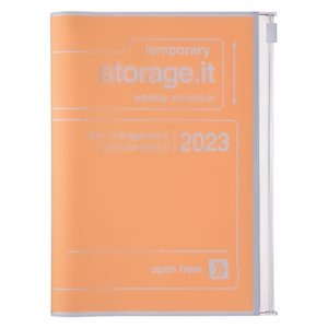 MARK\'S 2022/2023 Taschenkalender B6 vertikal, Storage it, Orange