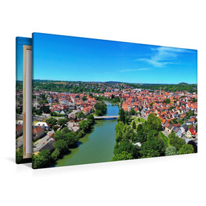 Premium Textil-Leinwand 120 cm x 80 cm quer Luftbild von Rottenburg am Neckar