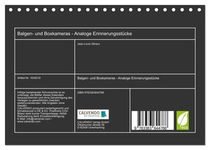 Balgen- und Boxkameras - Analoge Erinnerungsstücke (Tischkalender 2024 DIN A5 quer), CALVENDO Monatskalender