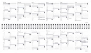 times&more Wochenquerkalender 2023. Bunter Tischkalender mit Punkten. Handlicher Wochenplaner im Querformat. Tischquerkalender 2023 zum Planen von Terminen