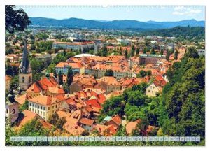 Ljubljana - Sloweniens wunderschöne Hauptstadt (hochwertiger Premium Wandkalender 2024 DIN A2 quer), Kunstdruck in Hochglanz