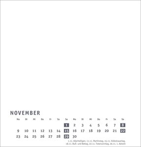 Premium-Bastelkalender weiß mittel 2026