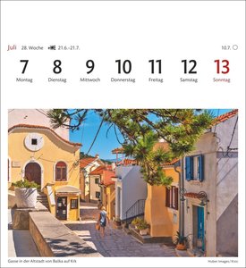 Kroatien Sehnsuchtskalender 2025 - Wochenkalender mit 53 Postkarten