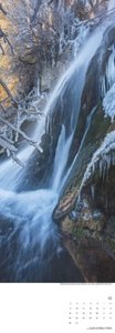 Wasserfälle 2024 - Foto-Kalender - King-Size - 34x98 - Waterfalls - Natur