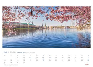 Hamburg Panorama Postkartenkalender 2026