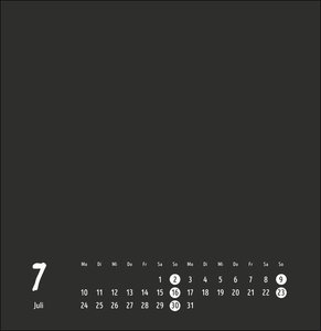 Bastelkalender 2023. Schwarzer Wandkalender zum Selbstgestalten. Quadratischer Kalender 2023 zum Basteln. Kalender mit 12 Seiten zum Bemalen und Bekleben. 33x33 cm.