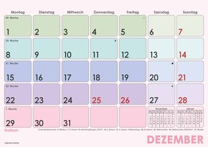 Monatsterminkalender Farbenfroh 2025 29,7x21 1M/1S