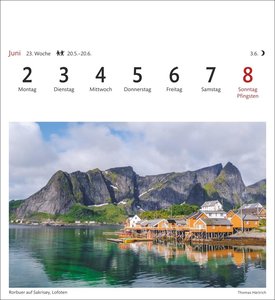 Norwegen Sehnsuchtskalender 2025 - Wochenkalender mit 53 Postkarten