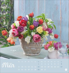 Herzliche Blumengrüße Postkartenkalender 2026