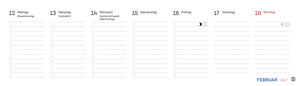 FC Bayern München Wochenquerplaner 2024. Terminkalender mit historischen Fakten und Rekorden des FC Bayern. 32,5 x 9,3 cm. Querformat