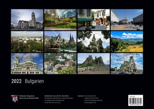 Bulgarien 2022 - Black Edition - Timokrates Kalender, Wandkalender, Bildkalender - DIN A3 (42 x 30 cm)