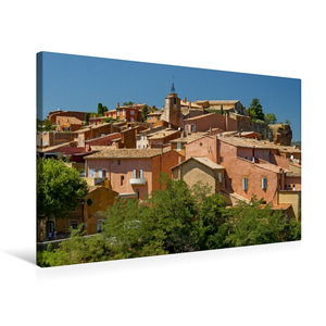 Premium Textil-Leinwand 75 cm x 50 cm quer Roussillon ? die Ockerstadt der Provence