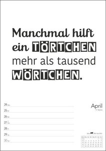 Typo-Sprüche-Kalender s/w Wochenplaner 2023