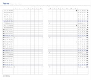 Monats-Taschenkalender, schwarz Kalender 2022