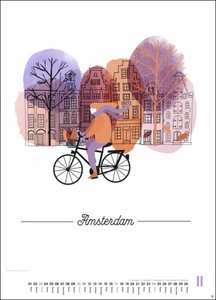 Bike Art Edition Kalender 2024. Großformatigen Editionskalender mit 12 kunstvoll illustrierten Fahrrädern. Wand-Kalender 2024 XXL. 49x68 cm. Hochformat.