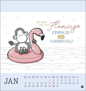 sheepworld Postkartenkalender 2023. Liebevoll illustrierter Kalender zum Aufstellen und Aufhängen. Kultiger Postkarten-Kalender. Kleiner Kalender mit 12 süßen Postkarten
