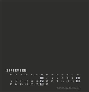 Bastelkalender 2024 Premium schwarz groß. Blanko-Kalender zum Basteln mit extra Titelblatt für eine persönliche Gestaltung. Foto- und Bastelkalender 2024.