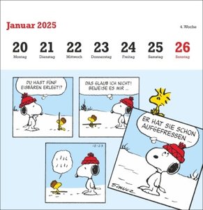 Peanuts Premium-Postkartenkalender 2025
