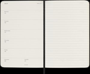 Moleskine 12 Monate Wochen Notizkalender 2024, Pocket/A6, Schwarz
