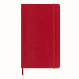 Moleskine 12 Monate Tageskalender 2024, Large/A5, Scharlachrot