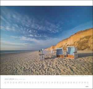 Die Insel Sylt Kalender 2024 von Hans Jessel. Wandkalender XL mit den schönsten Fotos des bekannten Inselfotografen. Großer Wandkalender mit traumhaften Landschaftsfotos.
