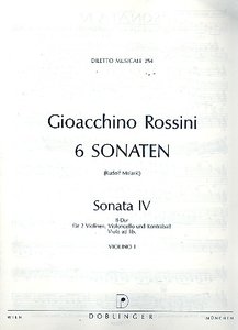 Sonate B-Dur Nr.4 für 2 Violinen, Violoncello und Kontrabass Violine 1