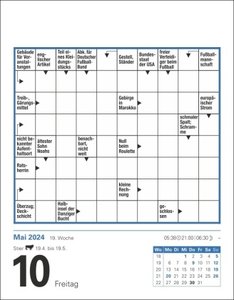 Kreuzworträtsel Tagesabreißkalender 2024. Tischkalender mit täglichem Rätselspaß. Kalender zum Aufstellen für alle Kreuzworträtsel-Liebhaber