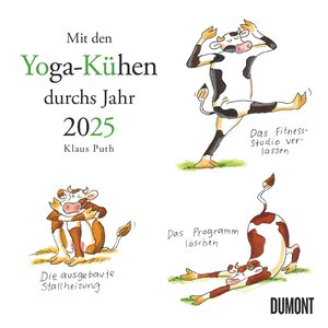 Mit den Yoga-Kühen durchs Jahr 2025 – Wandkalender – Quadratformat 23 x 23 cm